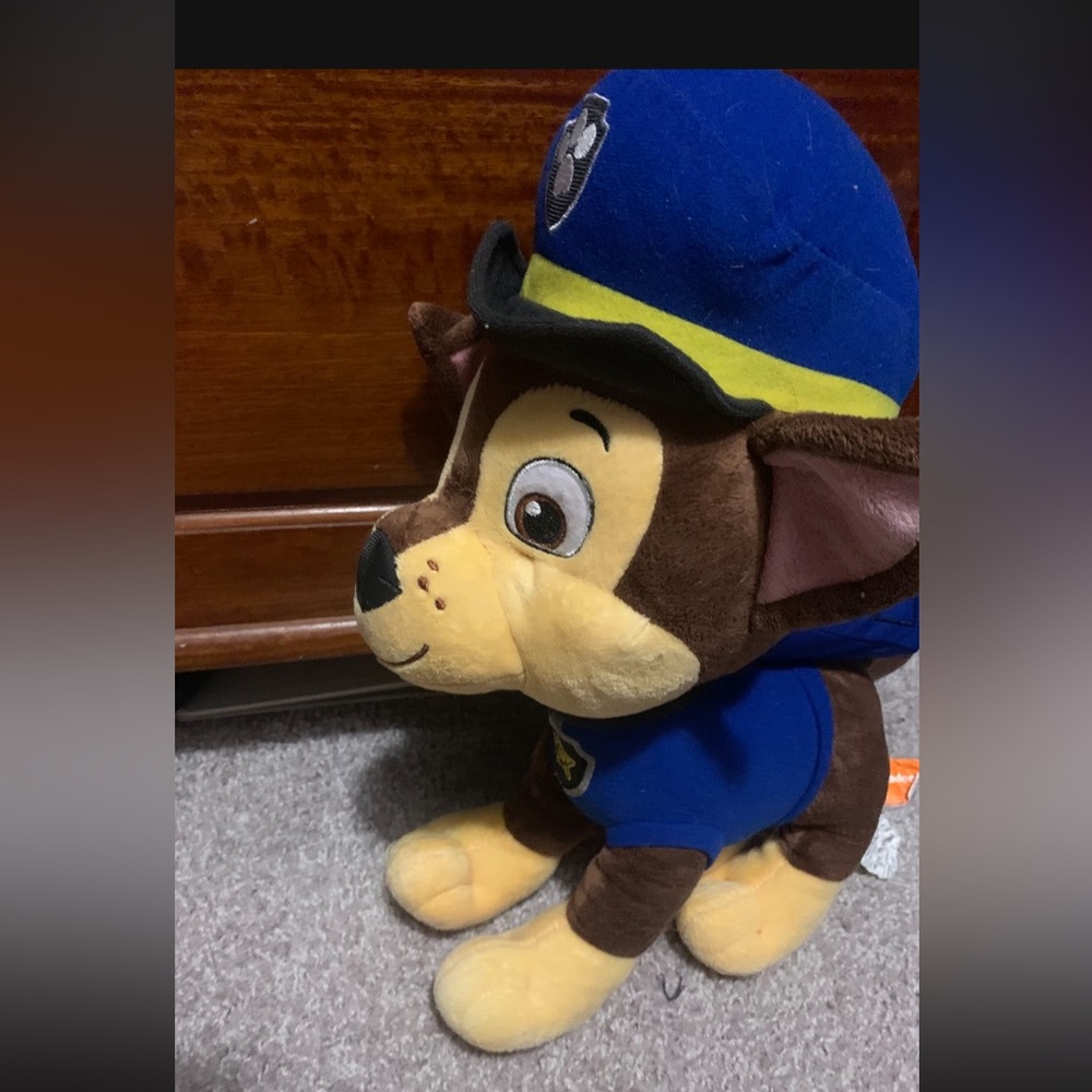 Nickelodeon Paw Patrol Chase Plush Stuffed Animal  15"
